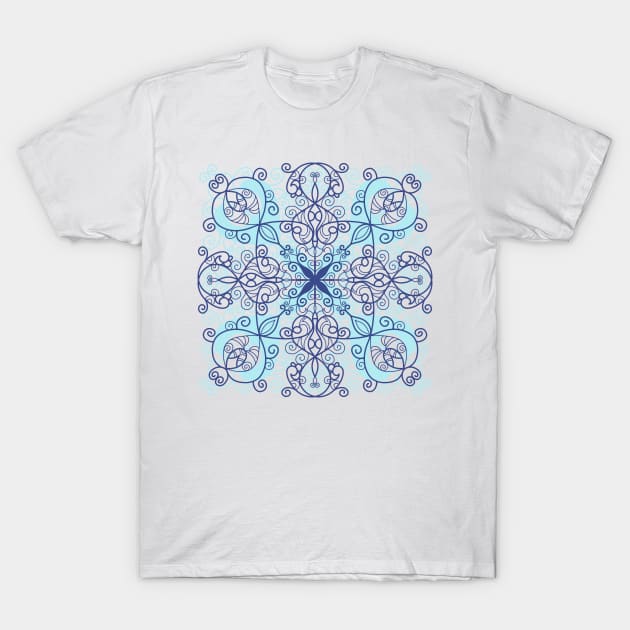 Blue Mandala Spiritual design T-Shirt by Think Beyond Color